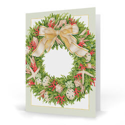 Seashell Wreath Folded Holiday Cards